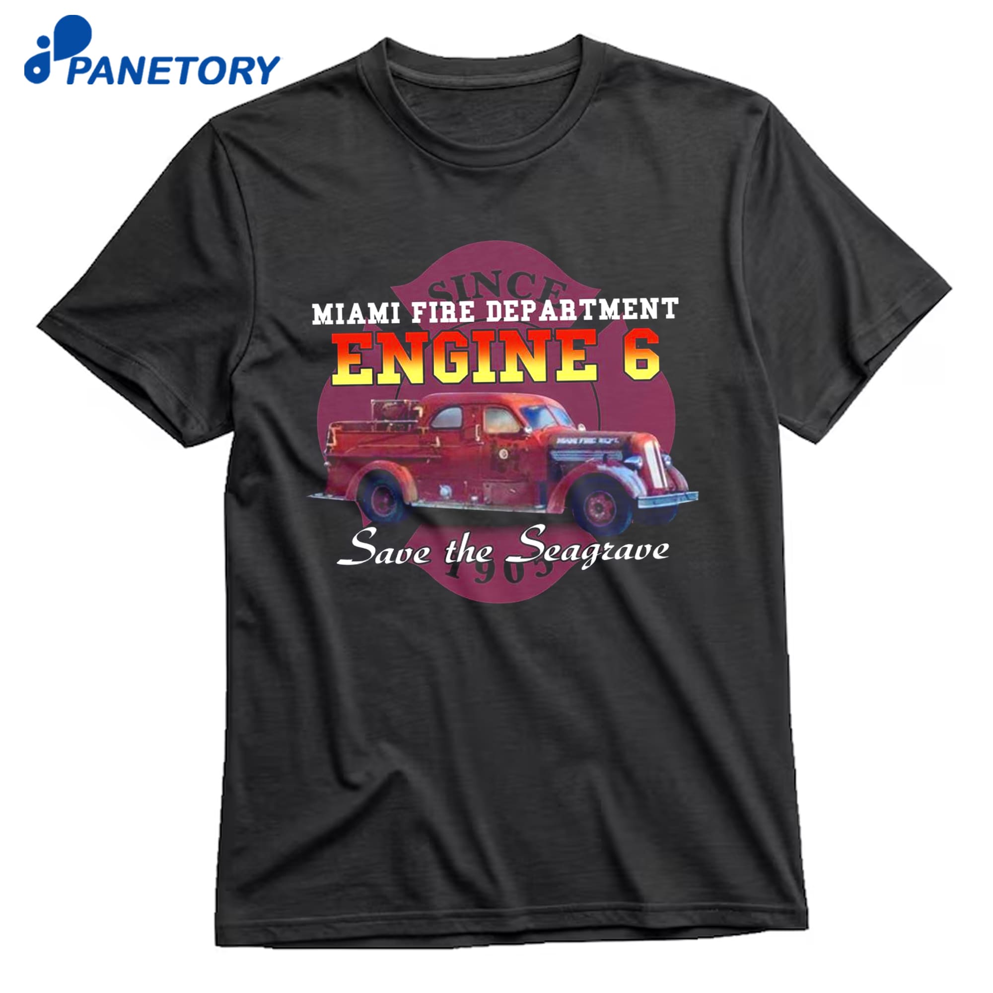 Save The Seagrave Miami Fire Department Engine 6 T-Shirt 10 Save The Seagrave Miami Fire Department Engine 6 T-Shirt 1