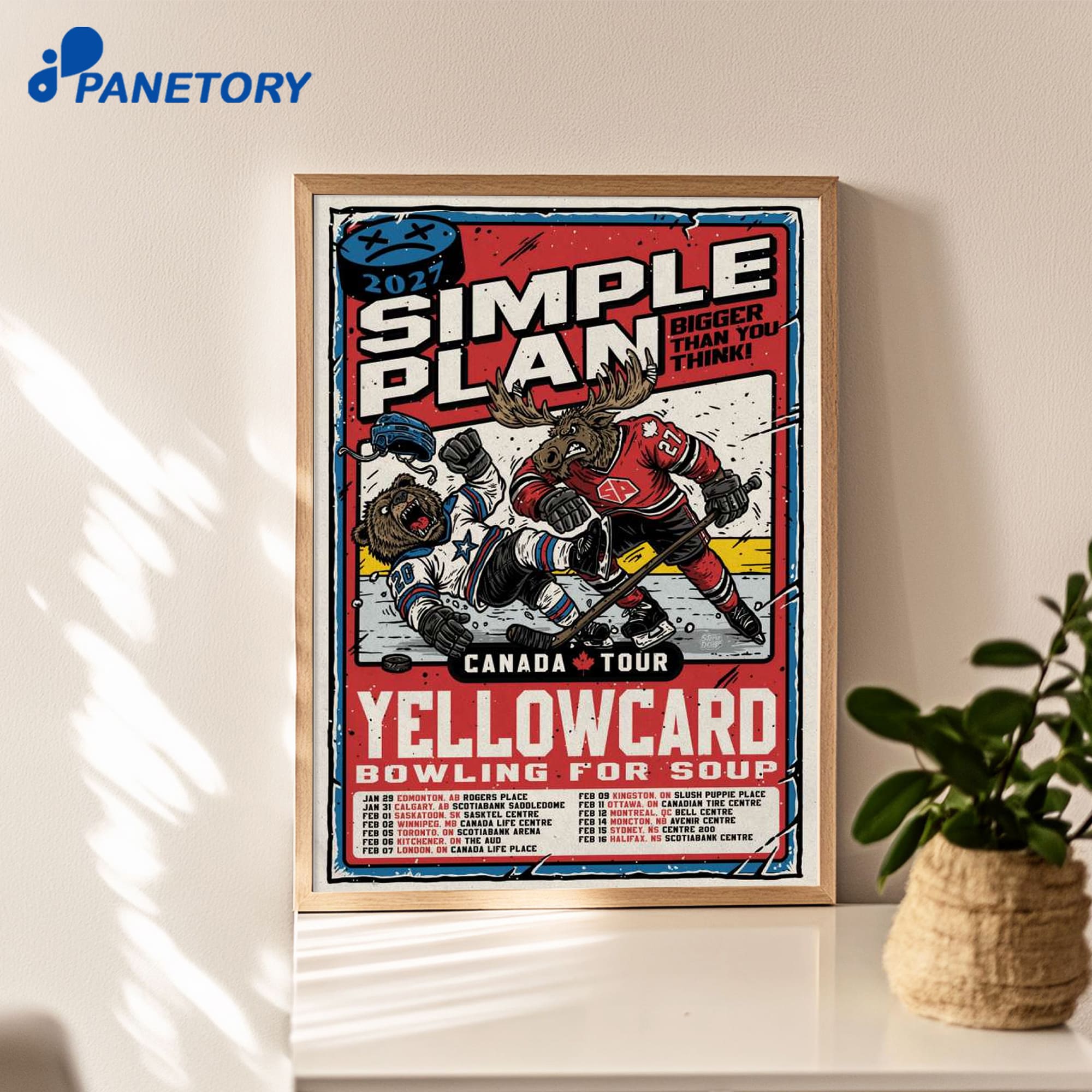 Simple Plan Bigger Than You Think Canada Tour 2026 Poster Simple Plan Bigger Than You Think Canada Tour 2026 Poster