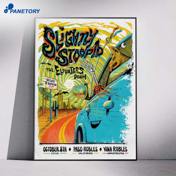Slightly Stoopid Paso Robles Ca Oct 8 2026 Poster