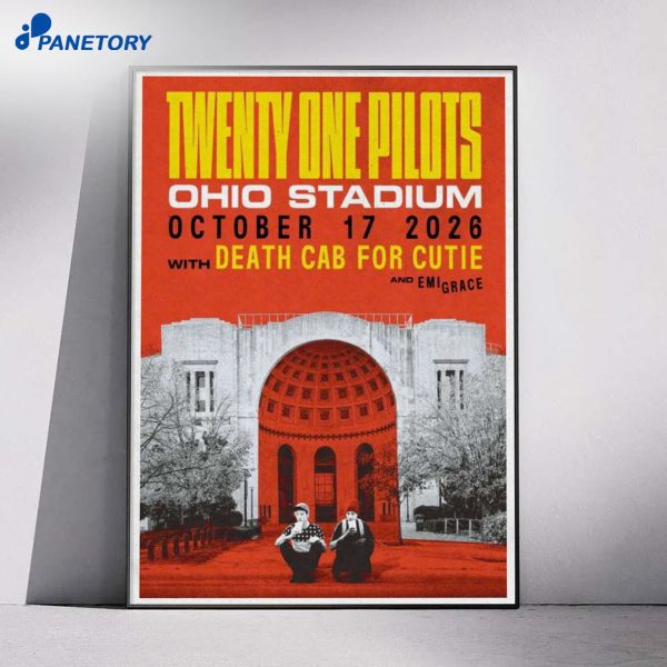 TOP x Death Cab For Cutie Ohio Stadium Columbus Ohio Oct 17 2026 Poster