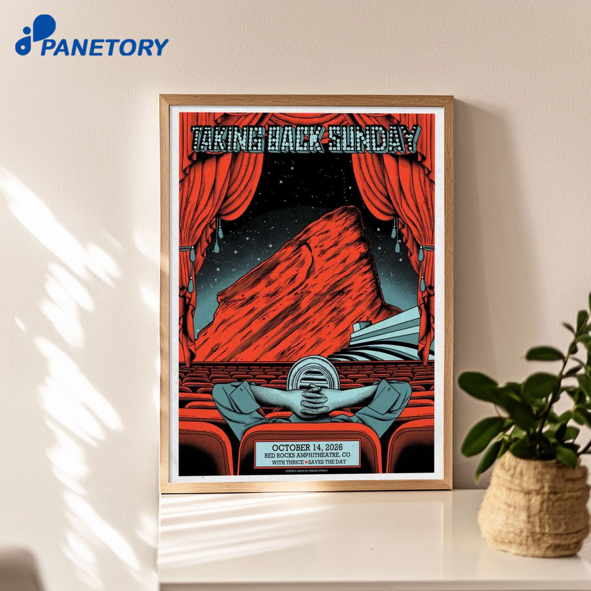 Taking Back Sunday Red Rocks Amphitheatre Morrison Colorado Oct 14 2026 Poster Taking Back Sunday Red Rocks Amphitheatre Morrison Colorado Oct 14 2026 Poster