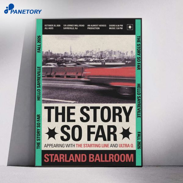 The Story So Far Fall Sayreville New Jersey Starland Ballroom Concert Oct 20 2026 Poster