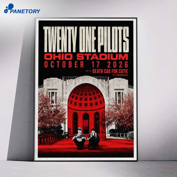 Twenty One Pilots Columbus Ohio Stadium Oct 17 2026 Poster