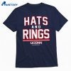 Uconn Basketball Hats And Rings T-shirt 1
