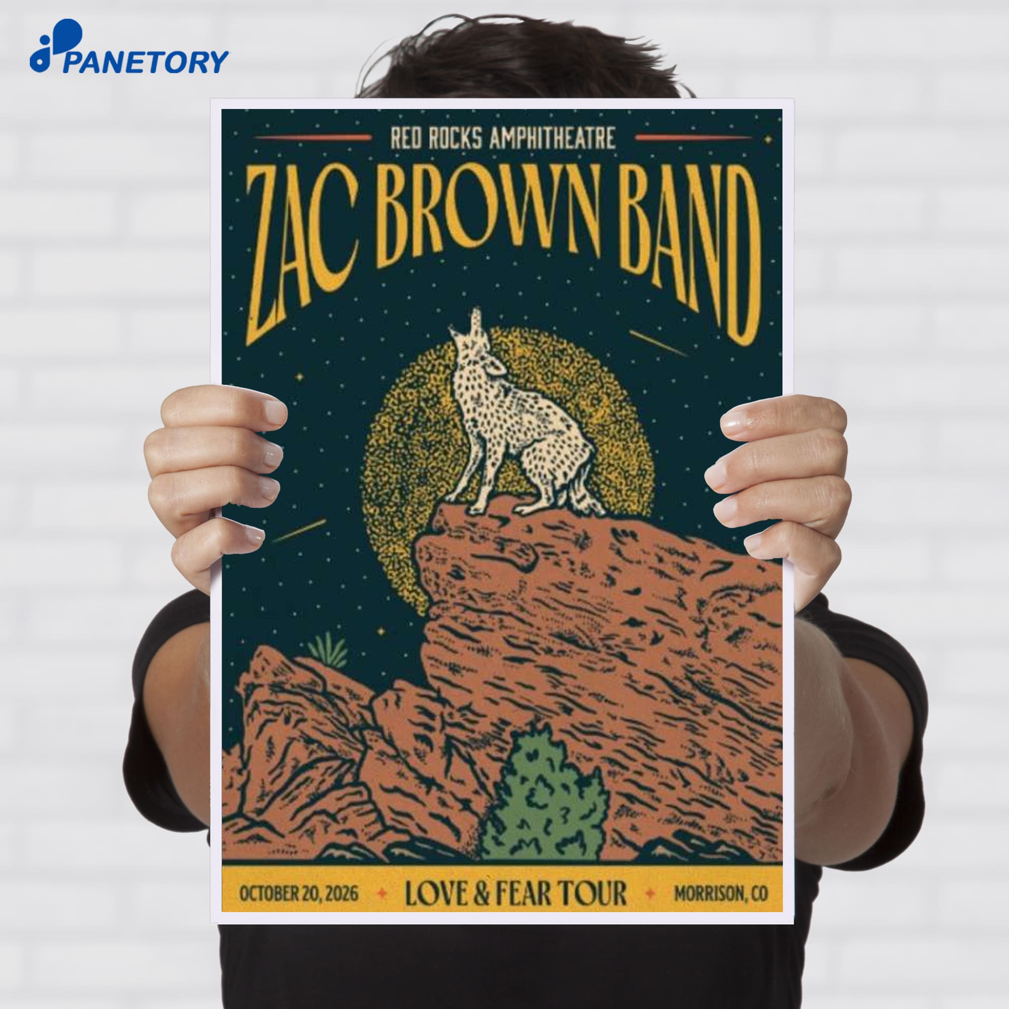 Zac Brown Band Live Concert Morrison Co Red Rocks Oct 20 2026 Poster Zac Brown Band Live Concert Morrison Co Red Rocks Oct 20 2026 Poster